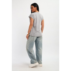 Футболка женская №85671 кулирка (р-ры: 46-56) серый