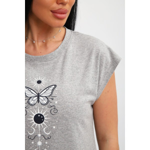 Футболка женская №85670 кулирка (р-ры: 46-56) серый