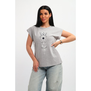 Футболка женская №85670 кулирка (р-ры: 46-56) серый