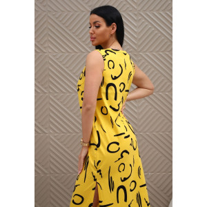 Сарафан женский №373т кулирка (р-ры: 48-58) желтый