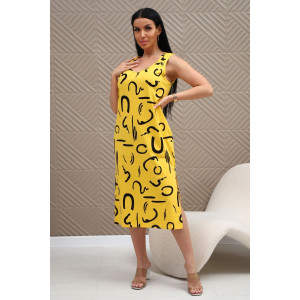 Сарафан женский №373т кулирка (р-ры: 48-58) желтый