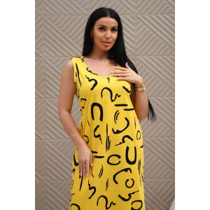 Сарафан женский №373т кулирка (р-ры: 48-58) желтый