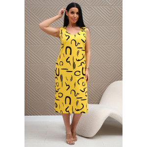 Сарафан женский №373т кулирка (р-ры: 48-58) желтый