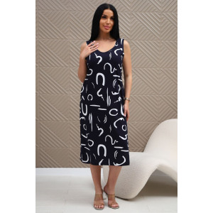 Сарафан женский №373т кулирка (р-ры: 48-58) темно-синий