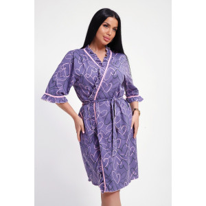 Халат женский №29032 кулирка (р-ры: 44-58) фиолетовый