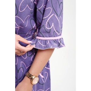 Халат женский №29032 кулирка (р-ры: 44-58) фиолетовый