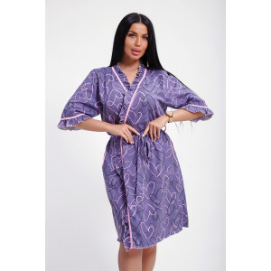 Халат женский №29032 кулирка (р-ры: 44-58) фиолетовый