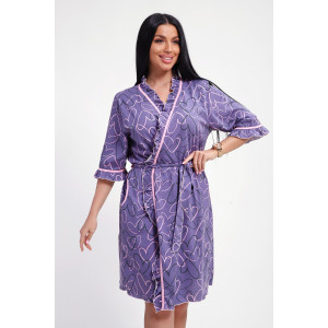 Халат женский №29032 кулирка (р-ры: 44-58) фиолетовый