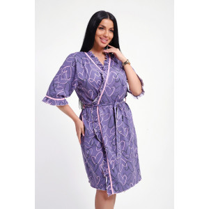 Халат женский №29032 кулирка (р-ры: 44-58) фиолетовый