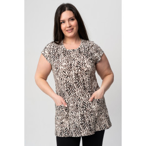 Костюм двойка женский №21620 кулирка (р-ры: 46-62) коричневый