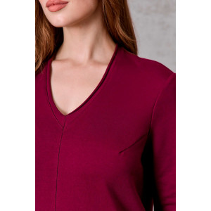 Платье женское №058804 "Марсала" футер 2-х нитка (р-ры: 48-66) бордо