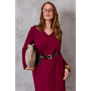 Платье женское №058804 "Марсала" футер 2-х нитка (р-ры: 48-66) бордо