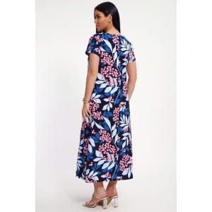 Платье женское №85553 кулирка (р-ры: 48-58) синий