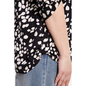 Туника-рубашка женская №37011 кулирка (р-ры: 46-60) черный