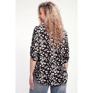 Туника-рубашка женская №37011 кулирка (р-ры: 46-60) черный