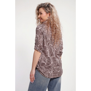 Туника-рубашка женская №37010 кулирка (р-ры: 46-60) бежевый