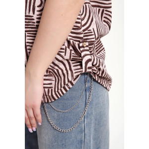 Туника-рубашка женская №37010 кулирка (р-ры: 46-60) бежевый