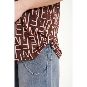 Туника-рубашка женская №37009 кулирка (р-ры: 46-60) коричневый