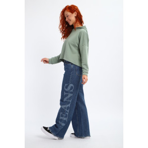 Толстовка женская №85559 футер 3-х нитка (р-ры: 44-56) оливковый