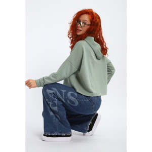 Толстовка женская №85559 футер 3-х нитка (р-ры: 44-56) оливковый