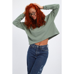 Толстовка женская №85559 футер 3-х нитка (р-ры: 44-56) оливковый