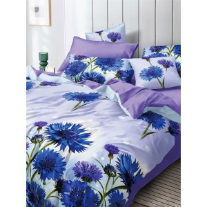 Постельное белье поплин "Васильковое поле" (последний размер) 1.5-сп.