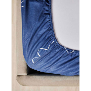 Простыня на резинке бязь "Котики" (последний размер) 180х200