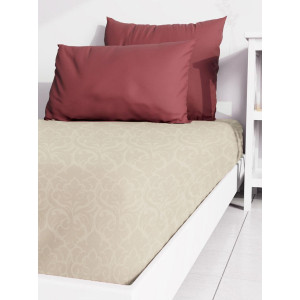 Простыня классическая микрофибра "Узор" пломбир (последний размер) 150х215