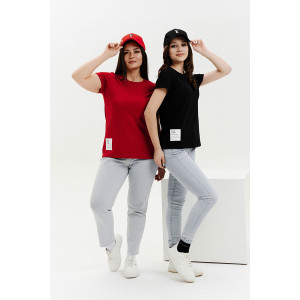 Набор подарочный женский (носки+футболка) №11807 (последний размер) красный 50