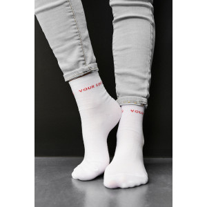 Набор подарочный женский (носки+футболка) №11807 (последний размер) красный 50