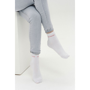 Набор подарочный женский (носки+футболка) №11807 (последний размер) красный 50