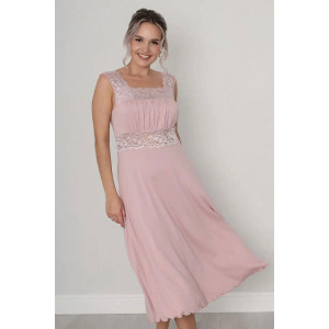 Сорочка женская длинная "Риана" вискоза с кружевом (последний размер) телесный 50