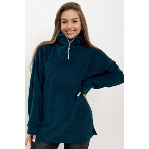 Толстовка женская "Микс Т" флис (последний размер) темно-зеленый 56