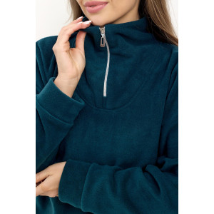 Толстовка женская "Микс Т" флис (последний размер) темно-зеленый 56