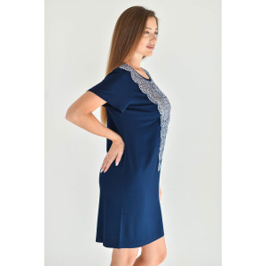 Сорочка женская "Алла" вискоза с кружевом (последний размер) джинса 50