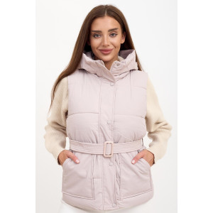 Жилет женский А 9616 полиэстер (последний размер) серый 52