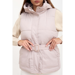 Жилет женский А 9616 полиэстер (последний размер) серый 52