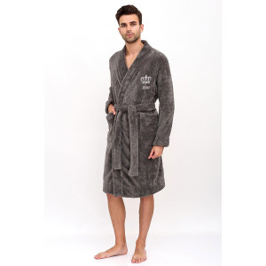 Халат мужской "King" велсофт (последний размер) хаки 54 Халат мужской "King" велсофт (последний размер) хаки 54