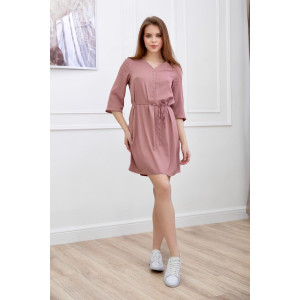 Платье-туника женское "Луиза Д" штапель (последний размер) кофейный 44