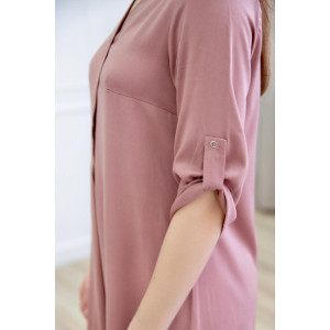 Платье-туника женское "Луиза Д" штапель (последний размер) кофейный 44