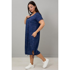 Платье женское "Александра С" кулирка (последний размер) синий 2 62