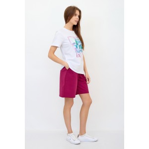 Костюм двойка женский "Диско К" футер 2-х нитка (последний размер) красный 54