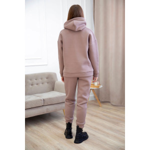 Костюм двойка женский "Марсель В" футер 3-х нитка с начёсом (последний размер) коричневый 50