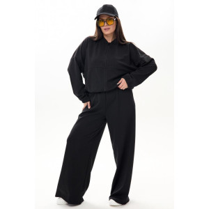 Костюм двойка женский "Милано Ч" 10408 джерси (последний размер) черный 52