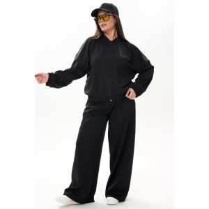 Костюм двойка женский "Милано Ч" 10408 джерси (последний размер) черный 52