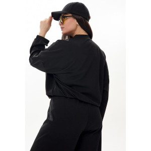 Костюм двойка женский "Милано Ч" 10408 джерси (последний размер) черный 52