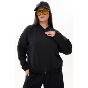 Костюм двойка женский "Милано Ч" 10408 джерси (последний размер) черный 52