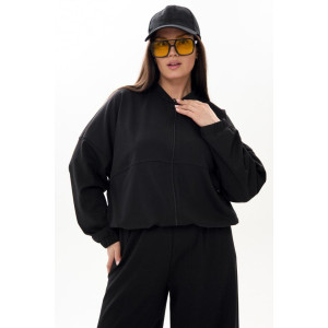 Костюм двойка женский "Милано Ч" 10408 джерси (последний размер) черный 52