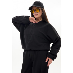 Костюм двойка женский "Милано Ч" 10408 джерси (последний размер) черный 52