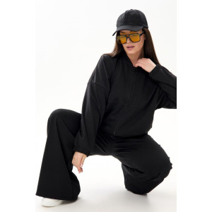 Костюм двойка женский "Милано Ч" 10408 джерси (последний размер) черный 52